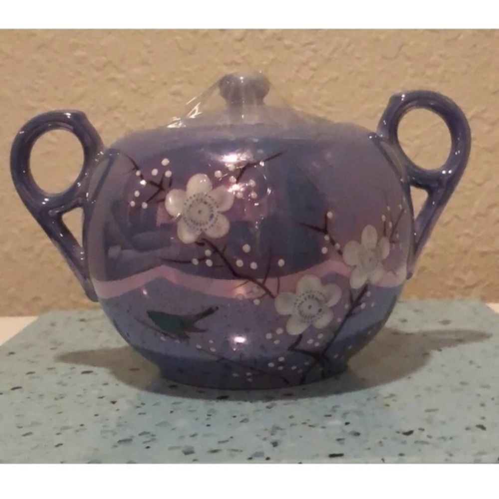 Vintage Hand Painted Sugar Bowl Made in Japan